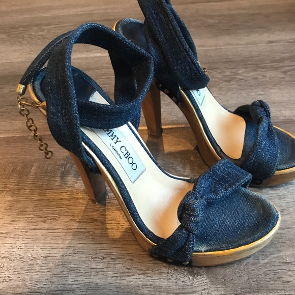 Jimmy Choo Denim Sandals Size 6 